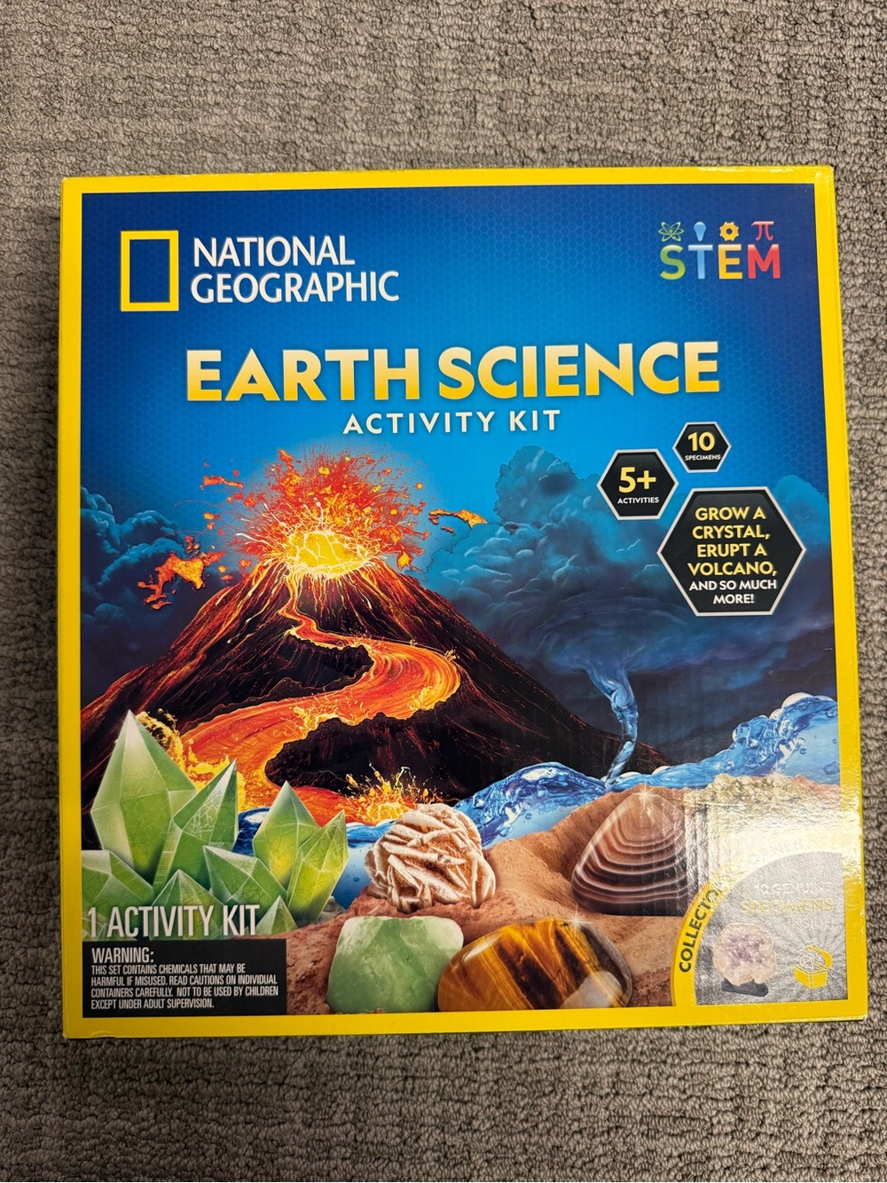 National Geographic Earth Science Activity Kit - Blue & Yellow